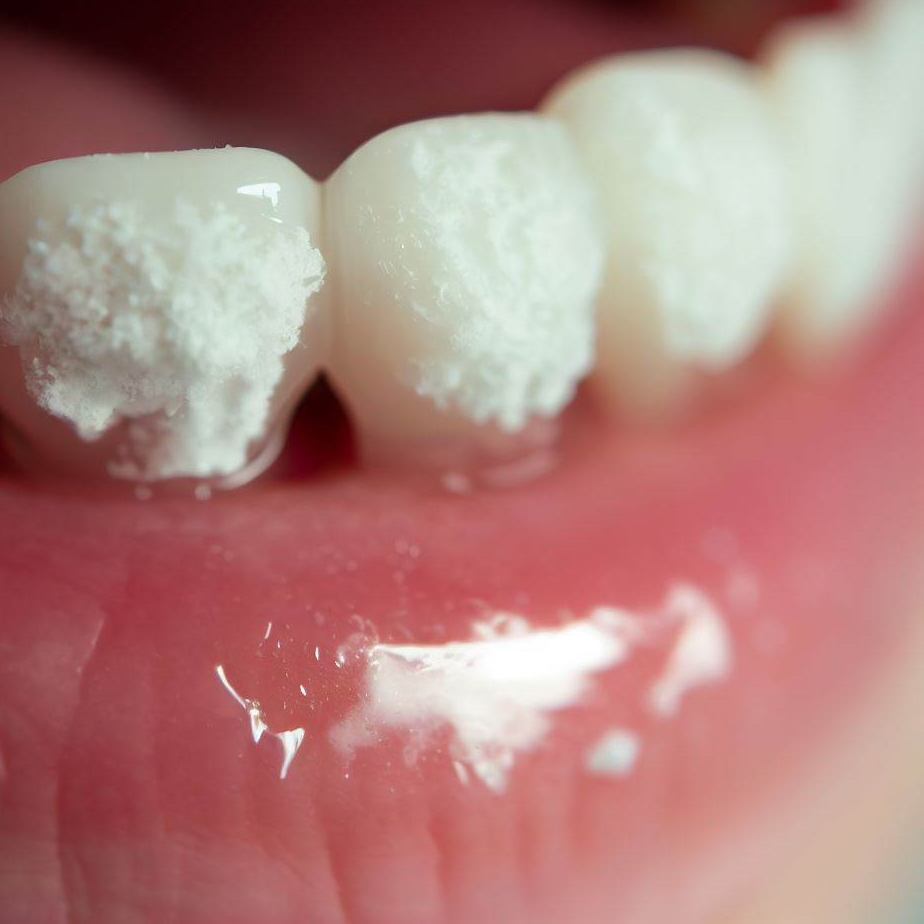 Biały nalot na zębach przy dziąsłach